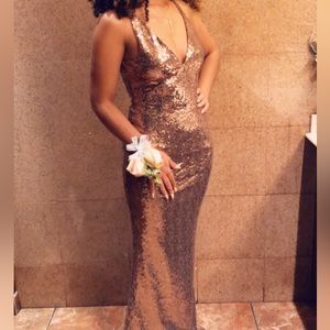 Floor Length All Sequins Dress